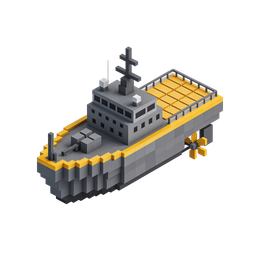 Stylish Cargo Ship Icon for Logistics and Transport