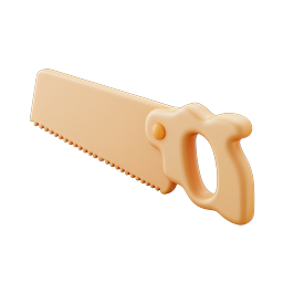 Carpenter Saw Icon - 3D Hand Tool Design
