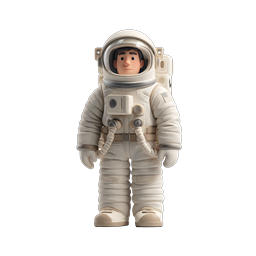 Cartoon 3D Astronaut Character Icon - Space Explorer