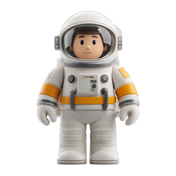 Cartoon Astronaut Space Explorer Icon | 3D Character