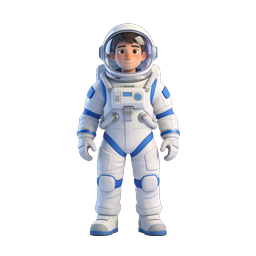 Cartoon Astronaut 3D Character Icon - Space Explorer
