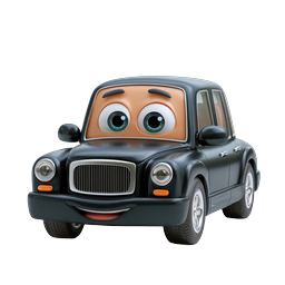 Cartoon Car Character - Cute Animated Vehicle Icon