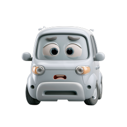Cute Cartoon Car Character 3D Icon | Animated Vehicle