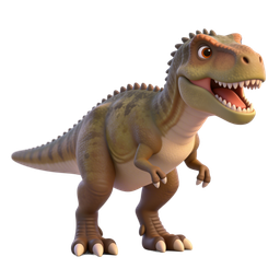 Playful Cartoon Dinosaur Icon for Kids' Content