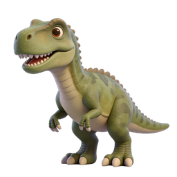 Playful Cartoon Dinosaur Icon for Kids Projects
