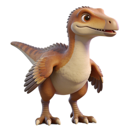 Playful Cartoon Dinosaur Icon for Kids