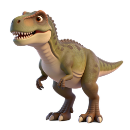 Playful Cartoon Dinosaur Icon for Kids and Education