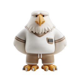 Playful Cartoon Eagle Sports Icon for Youth Teams