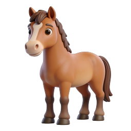 Charming Cartoon Horse Icon for Playful Projects