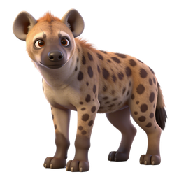 Friendly Cartoon Hyena Icon for Kids' Projects