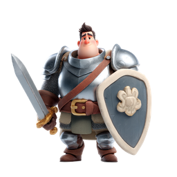 Cartoon Knight Icon for Gaming and Media