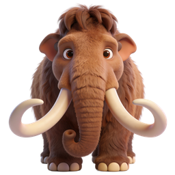 Charming Cartoon Mammoth Icon for Fun Design Projects