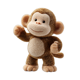 Cute Cartoon Monkey Icon for Kids' Projects