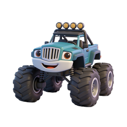 Cartoon Monster Truck Icon | 3D Vehicle Character