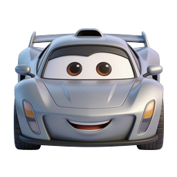 Cartoon Race Car Icon - 3D Rendered Sports Vehicle
