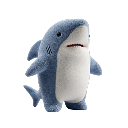Cute Cartoon Shark Icon for Kids and Education