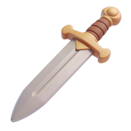 Cartoon Sword Icon for Game and Fantasy Projects