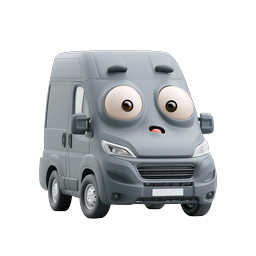 Cute Cartoon Van Character - 3D Animated Vehicle Icon