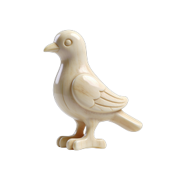 Statuina di uccello intagliata – icona scultura in avorio elegante