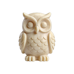 Carved Owl Figurine Icon - Realistic Stone Design