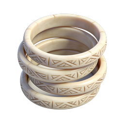 Icono de brazaletes tribales tallados - Diseño de joyería étnica