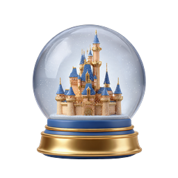 Enchanted Castle Snow Globe - Magical Winter Icon