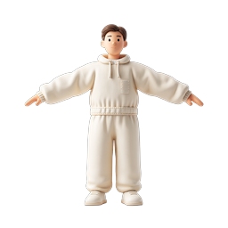 Casual Hoodie 3D Character Icon - Streetwear Avatar
