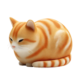 Cute Orange Cat Icon - Adorable Feline Illustration