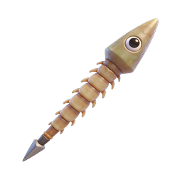 Ícone 3D Caneta Isca Lagarta | Personagem Híbrido Criativo