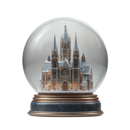 Gothic Cathedral Snow Globe Decorative Icon