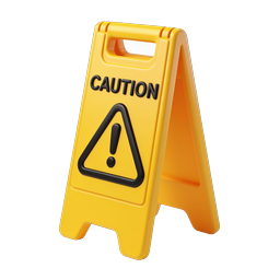 Icono de señal de precaución - Símbolo de advertencia de seguridad amarillo 3D