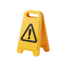 Yellow Caution Warning Sign Icon - Safety Hazard Alert
