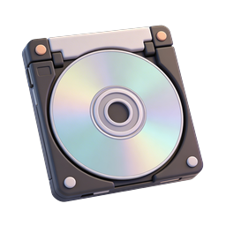 3D CD Case Icon with Iridescent Disc | Media Player