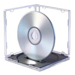 CD Disc in Jewel Case Icon - Optical Media 3D