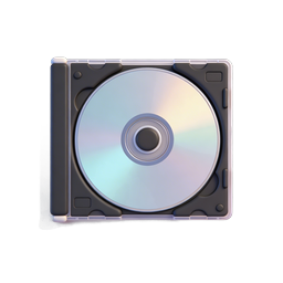 CD Disc Case Icon - Optical Media Storage Symbol