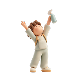 Joyful Celebration Character with Sparkle Spray Icon