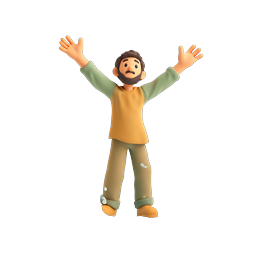 Celebration Man Water Splash 3D Icon