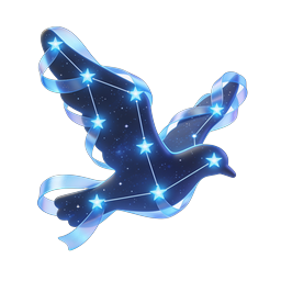 Himmlisches Tauben-Sternbild-Icon - Sternennacht-Vogel