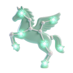 Celestial Pegasus Constellation Icon - 3D Mythical Horse