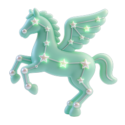 Celestial Pegasus Constellation 3D Icon