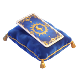 Celestial Tarot Card on Velvet Cushion Mystical Icon