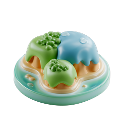 Cell Biology 3D Clay Icon - Microorganism Symbol
