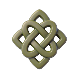 Icône 3D Nœud Celtique | Design de Symbole d'Héritage