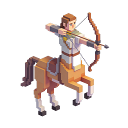 Centaur Archer Voxel 3D Icon - Sagittarius Zodiac