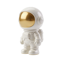 Ceramic Astronaut Icon - Premium 3D Space Character