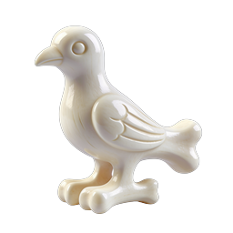 Glossy Ceramic Bird Figurine 3D Icon