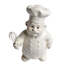 Keramik-Koch-Figur Icon - Porzellan-Koch mit Schneebesen