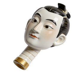 Icona statuetta in porcellana testa di Geisha in ceramica