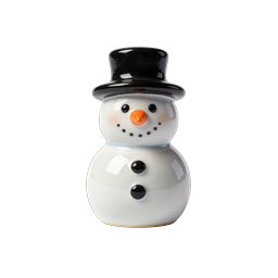 Icona pupazzo di neve in ceramica | Decorazione festiva per le vacanze invernali