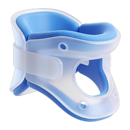 Cervical Collar Neck Brace Medical Icon | Realistic 3D